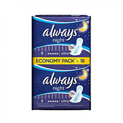 Дамски превръзки Олуейз Ултра Дуо 2х9бр Нощни