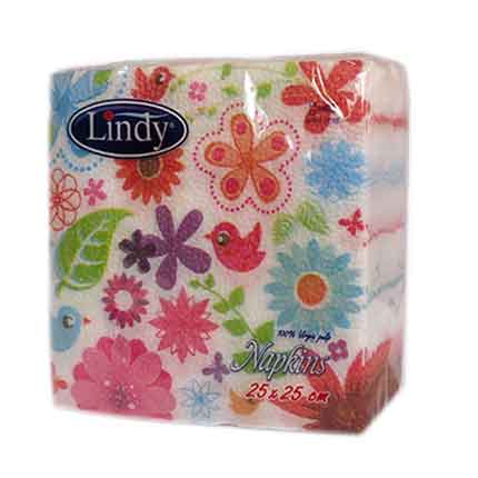 Салфетки Линди 40бр Цветни