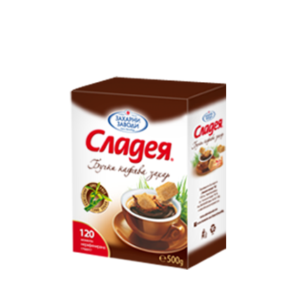 Бучки кафява захар Сладея 500г