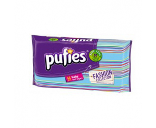 Бебешки влажни кърпи Пуфис 64бр Бебешки влажни кърпи Пуфис 64бр