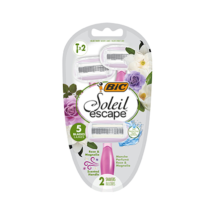 Еднократна самобръсначка Бик Солейл Ескейп 2бр 5 ножчета Роза и магнолия Еднократна самобръсначка Бик Солейл Ескейп 2бр 5 ножчета Роза и магнолия