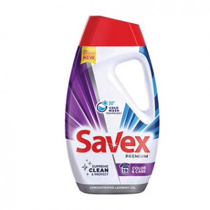 Гел за пране Савекс Премиум 945мл Колор енд Кеър за цветно