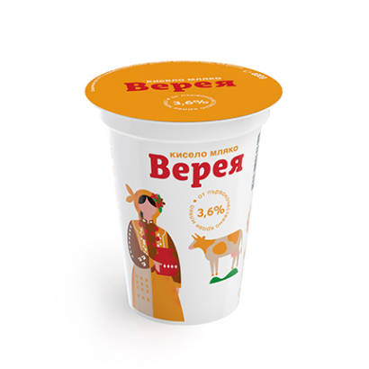 Кисело мляко Верея 3,6% 400г ЗНП