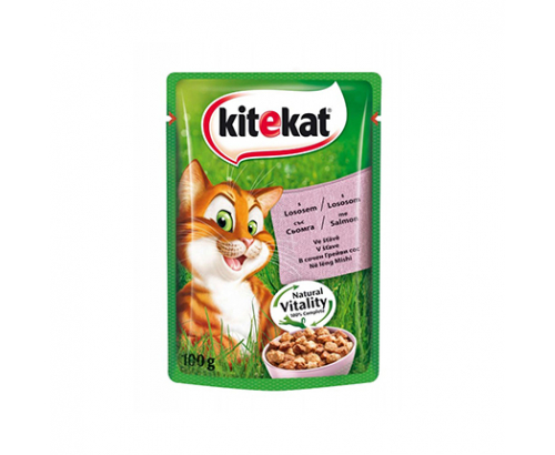 Храна за котки Китекат 100г Пауч Сьомга