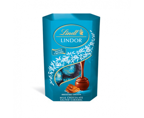 Шоколадови бонбони Линдт Корнет 200г Солен карамел Шоколадови бонбони Линдт Корнет 200г Солен карамел