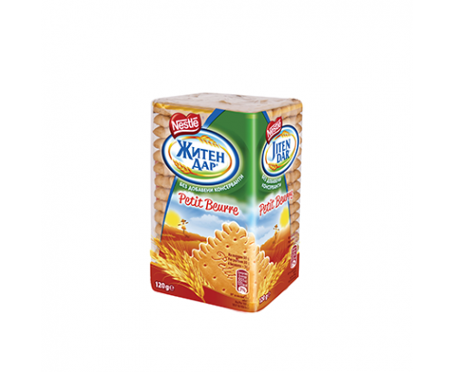 Бисквити Житен Дар Петит Бьор 120г Бисквити Житен Дар Петит Бьор 120г