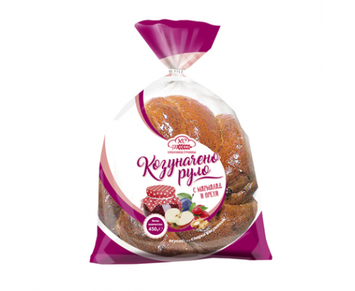 Козуначено руло Стражица 450г С мармалад и орехи Козуначено руло Стражица 450г С мармалад и орехи