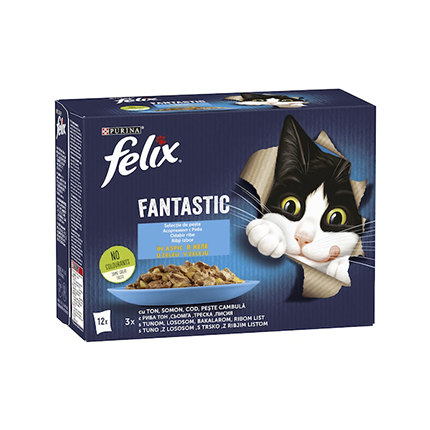 Храна за котки Феликс 12х85г Месо грил