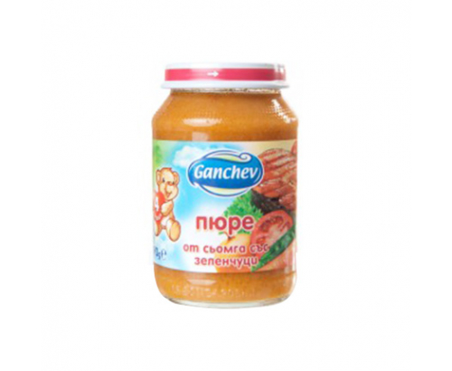 Пюре Ганчев 190г Сьомга и зеленчуци Пюре Ганчев 190г Сьомга и зеленчуци