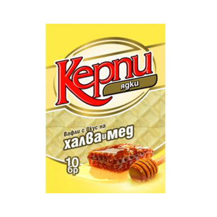 Вафли Керпи 10бр 210г С халва и мед