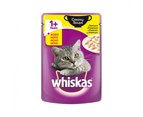 Храна за котки Уискас Пауч 85г Супа с Пилешко месо Храна за котки Уискас Пауч 85г Супа с Пилешко месо
