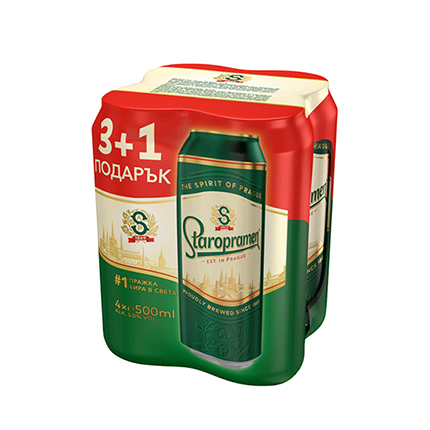 Бира Старопрамен 4х500мл