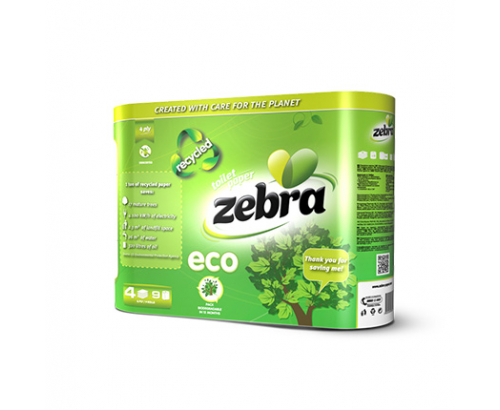 Тоалетна хартия Зебра Еко 4бр Тоалетна хартия Зебра Еко 4бр