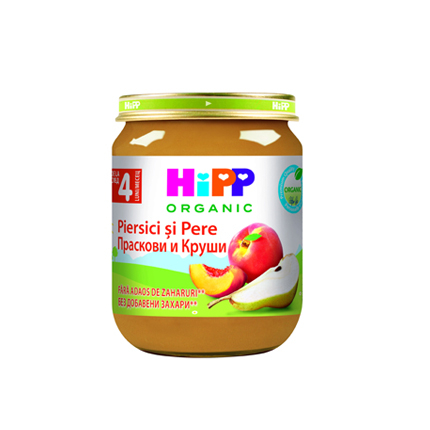 Био пюре Хип 125г Праскови и круши Био пюре Хип 125г Праскови и круши