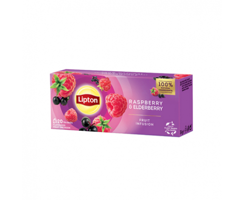 Чай Липтън 20бр Малина и бъз Чай Липтън 20бр Малина и бъз