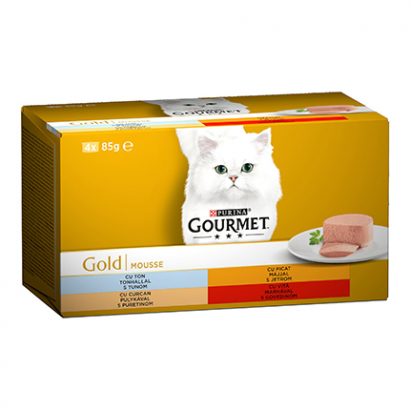 Храна за котки Гурме Голд 4х85г Пастет Асорти