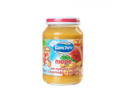 Пюре Ганчев 190г Пуешко месо, картоф и морков Пюре Ганчев 190г Пуешко месо, картоф и морков