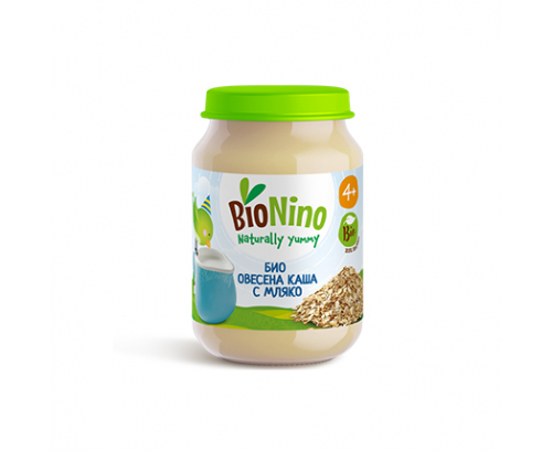 Био пюре Бионино 190г 4М+ Овесена каша с мляко Био пюре Бионино 190г 4М+ Овесена каша с мляко