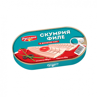 Скумрия Русалка 180г Филе в доматен сос