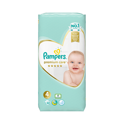 Бебешки пелени Памперс Премиум Кеър Макси 52бр Бебешки пелени Памперс Премиум Кеър Макси 52бр
