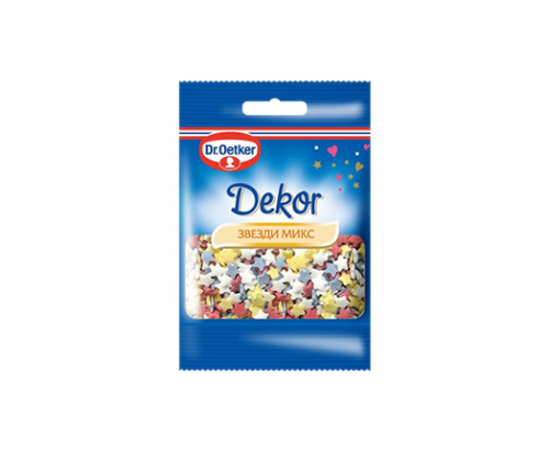 Декорация за сладкиши Д-р Йоткер 10г Звезди Декорация за сладкиши Д-р Йоткер 10г Звезди