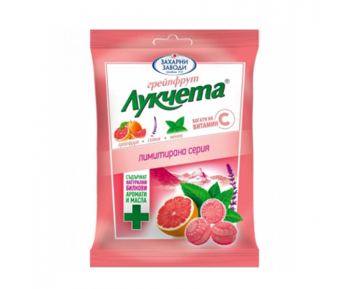 Бонбони Лукчета 75г Грейпфрут Бонбони Лукчета 75г Грейпфрут