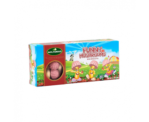 Бисквити Фъни Гъбки 60г Ягода Бисквити Фъни Гъбки 60г Ягода