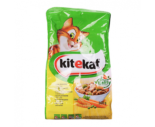 Храна за котки Китекат 300г Суха Пилешко месо и зеленчуци
