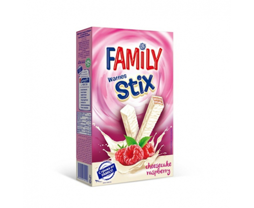 Вафли Фамилия Стикс 155г Чийзкейк и малина Вафли Фамилия Стикс 155г Чийзкейк и малина