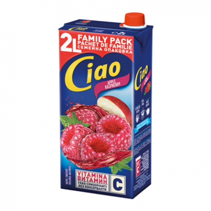 Плодова напитка Чао 2л Малина, ябълка и арония