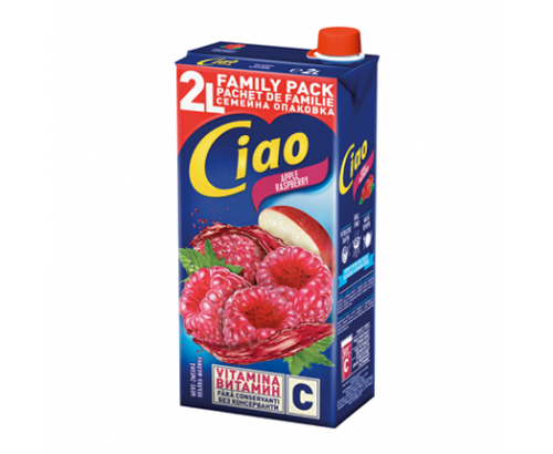 Плодова напитка Чао 2л Малина, ябълка и арония Плодова напитка Чао 2л Малина, ябълка и арония