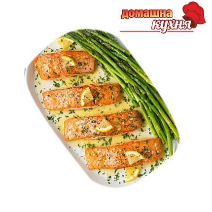 Сьомга с лимонов сок