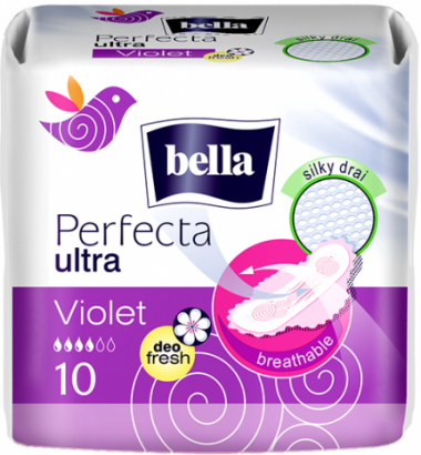 Дамски превръзки Белла Перфекта 10бр Виолет Део фреш