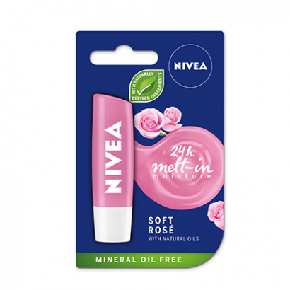 Балсам за устни Нивеа 4,8г Роза