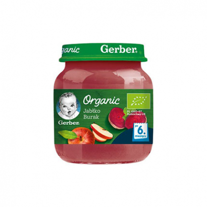 Пюре Гербер 125г Ябълка и цвекло
