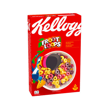 Зърнена закуска Келогс 375г Фруут Луупс Зърнена закуска Келогс 375г Фруут Луупс