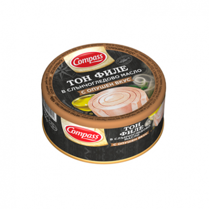 Риба тон филе Компас 160г С опушен вкус Риба тон филе Компас 160г С опушен вкус