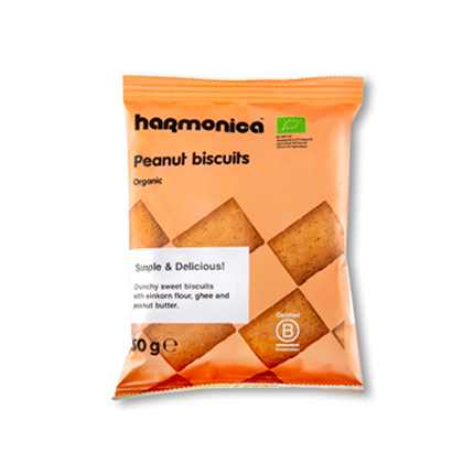 Бисквити Хармоника 50г С фъстъчено масло Бисквити Хармоника 50г С фъстъчено масло