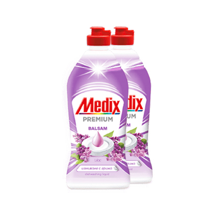 Препарат за съдове Медикс Премиум Балсам Люляк 2х415мл Препарат за съдове Медикс Премиум Балсам Люляк 2х415мл