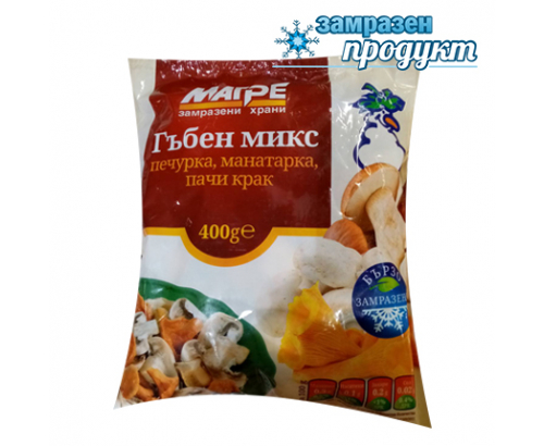 Гъбен микс Магре 400г Печурка, манатарка и пачи крак Гъбен микс Магре 400г Печурка, манатарка и пачи крак