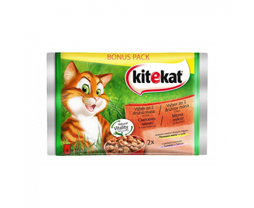 Храна за котки Китекат 4х100г Пауч Микс Меню Храна за котки Китекат 4х100г Пауч Микс Меню