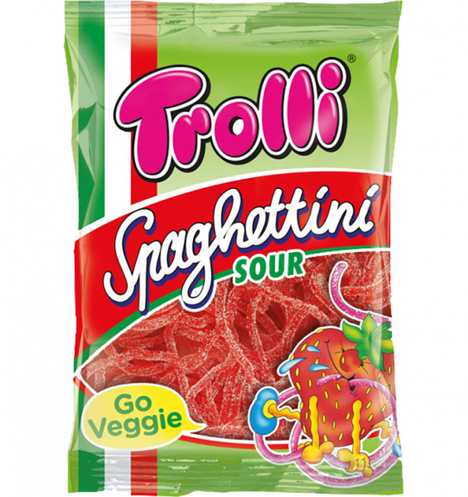 Желирани бонбони Троли 100г Спагети ягода