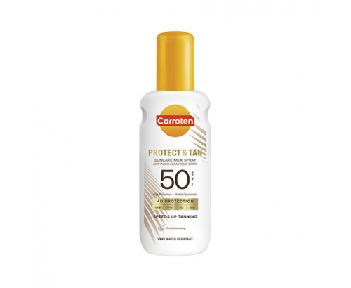 Слънцезащитно мляко-спрей за тен Каротен SPF 50 150мл Слънцезащитно мляко-спрей за тен Каротен SPF 50 150мл