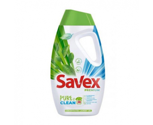 Гел за пране Савекс 1,71л Премиум Пюр енд Клийн Гел за пране Савекс 1,71л Премиум Пюр енд Клийн