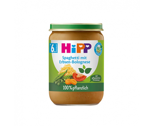 Био пюре Хип 190г Спагети болонезе с грах Био пюре Хип 190г Спагети болонезе с грах
