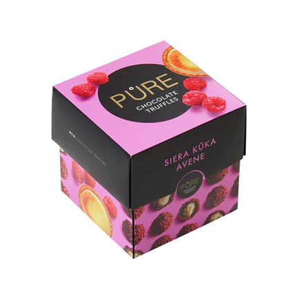 Шоколадови бонбони трюфели Пюр 96г Чийзкейк и малина Шоколадови бонбони трюфели Пюр 96г Чийзкейк и малина