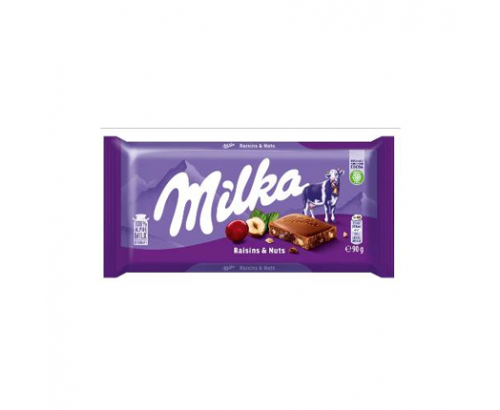 Шоколад Милка 90г Лешник и стафида Шоколад Милка 90г Лешник и стафида