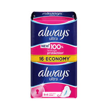 Дамски превръзки Олуейз Ултра Дуо 2х8бр Супер Дамски превръзки Олуейз Ултра Дуо 2х8бр Супер