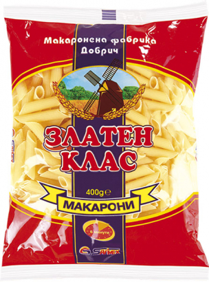 МАКАРОНИ ЗЛАТЕН КЛАС 400Г ГОЛЕМИ МИДИ_КЛАСИКО