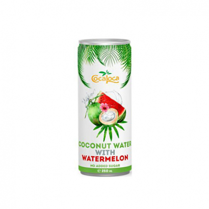 Кокосова вода Кока Лока 250мл кен Със сок диня